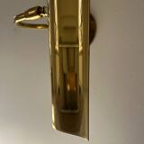 Pair of vintage XL adjustable brass wall lights, France 1970