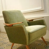 Lot of 2 armrests 50s/60s teak club chairs