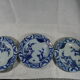 Set of 3 plates creil model montereau Japan digs