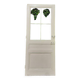 Glass communication door h221.5x90cm old 4 panes without interior glazing