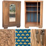 Parisian wardrobe raw wood 1920