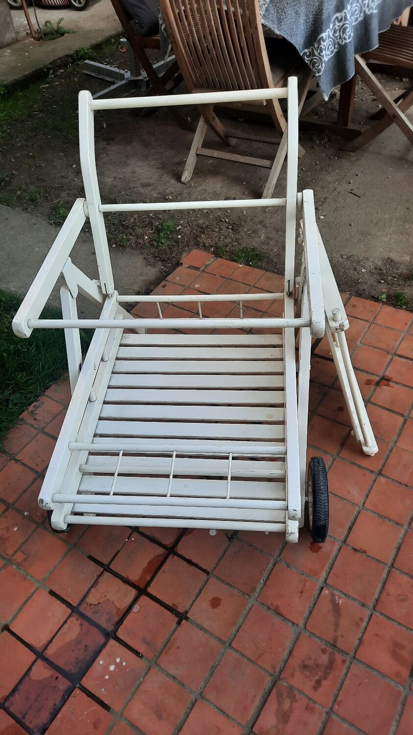 Vintage wood garden cart