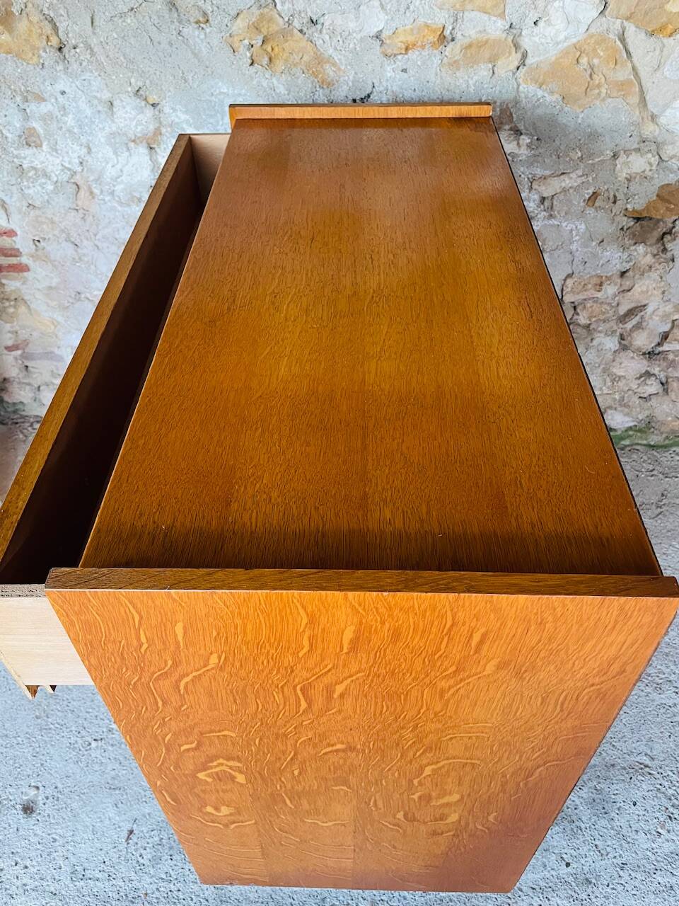 Vintage Scandinavian style oak chest of drawers circa 70's