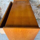 Vintage Scandinavian style oak chest of drawers circa 70's