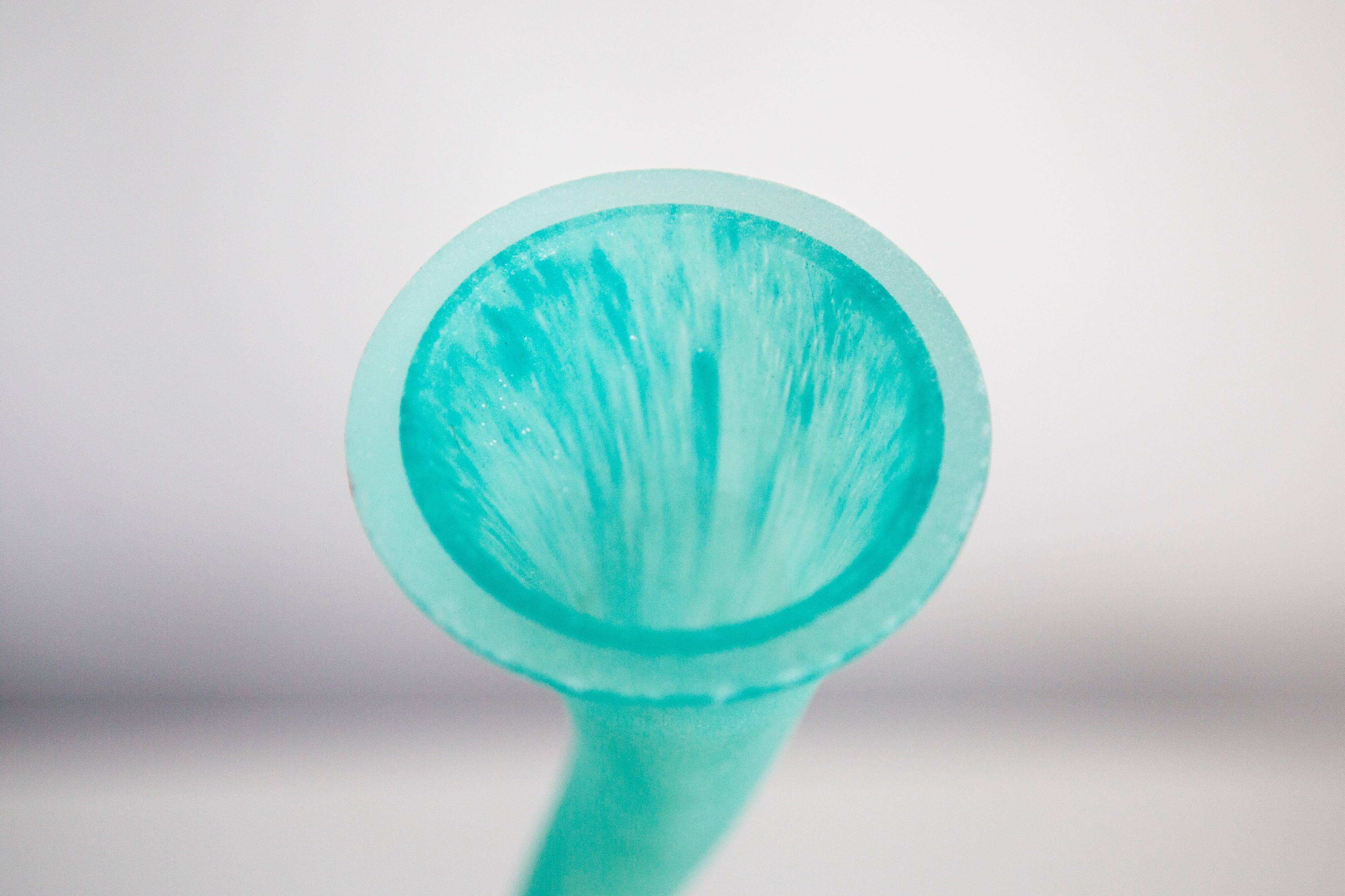 Twisted green vase from the mid-century.