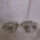 Glass or crystal flower candle holders