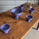 Old wooden table, farmhouse style, dining table.