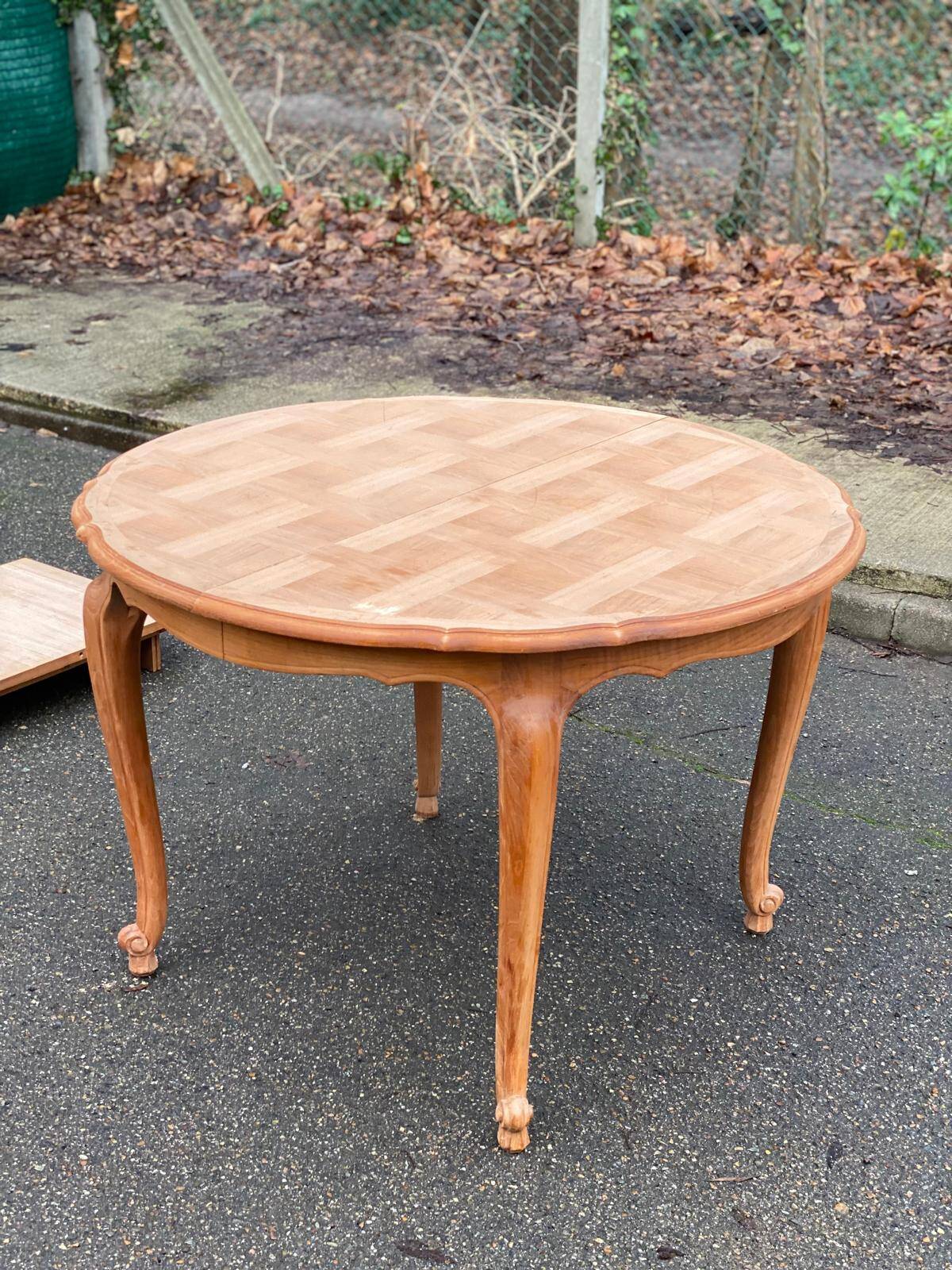 Renovated Louis XV dining table in cherry wood from the 20th century, 210cm.