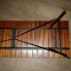 Table basse alain richard (1926-2017), table model 201, tray in wood slats