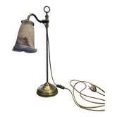 brass lamp that raises and lowers