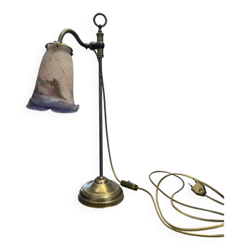 brass lamp that raises and lowers