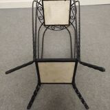 Vallauris wrought iron and ceramic side table