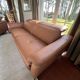 PISA leather sofa 3-seater 205cm Cognac