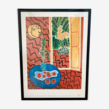 Affiche Matisse « Intérieur rouge, nature morte sur table bleu , 1947 »