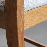 Set of 6 vintage Danish oak razorblade highback chairs by H. Kjærnulf, 1960s