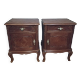 Pair of mahogany bedside tables