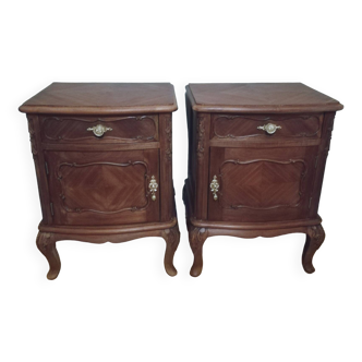 Pair of mahogany bedside tables