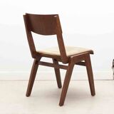 Chaise bistrot style scandinave chêne foncé