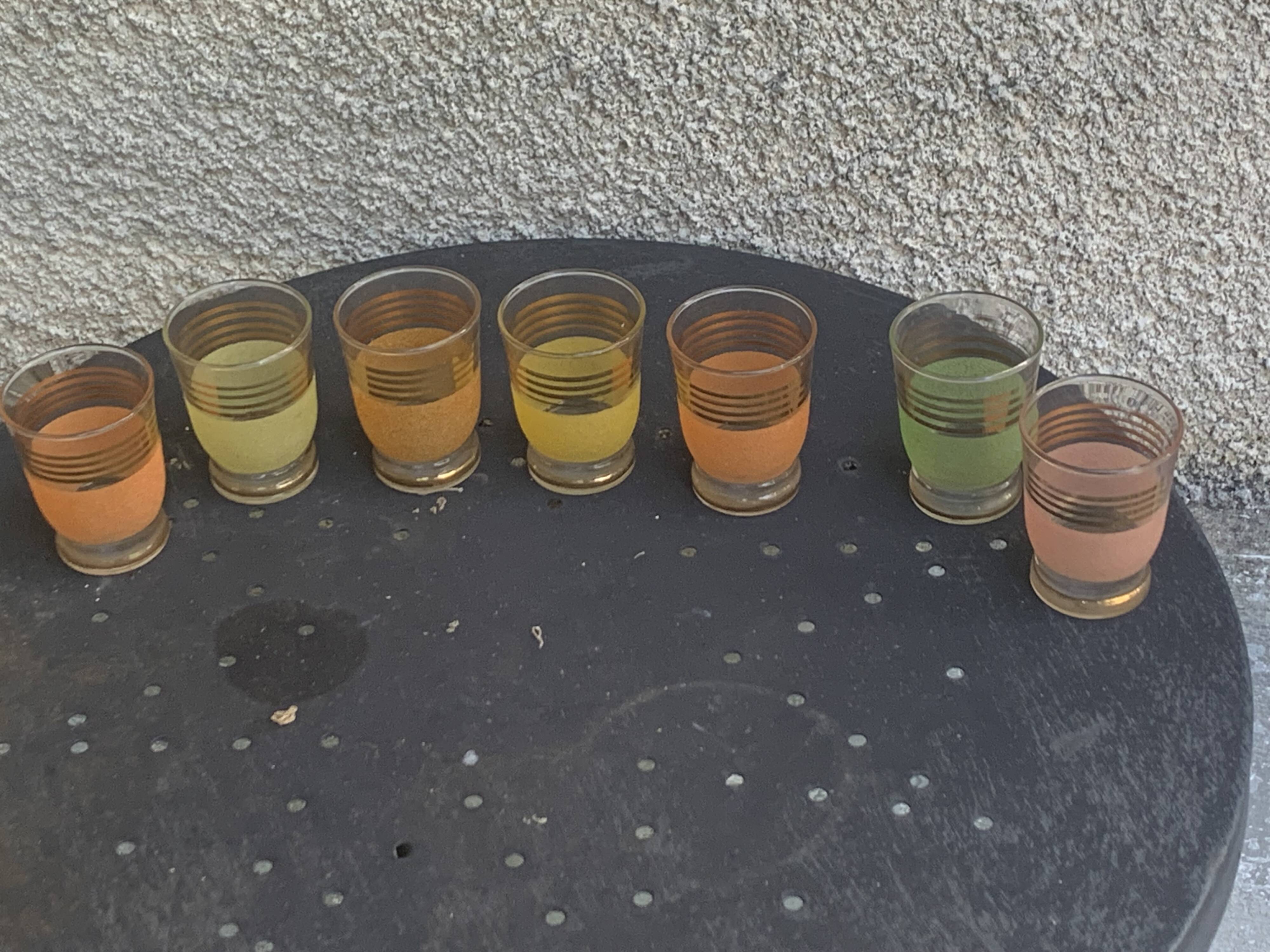Liqueur set, Porto, consisting of a blue granite carafe and 6 glasses
