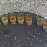 Liqueur set, Porto, consisting of a blue granite carafe and 6 glasses