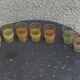 Liqueur set, Porto, consisting of a blue granite carafe and 6 glasses