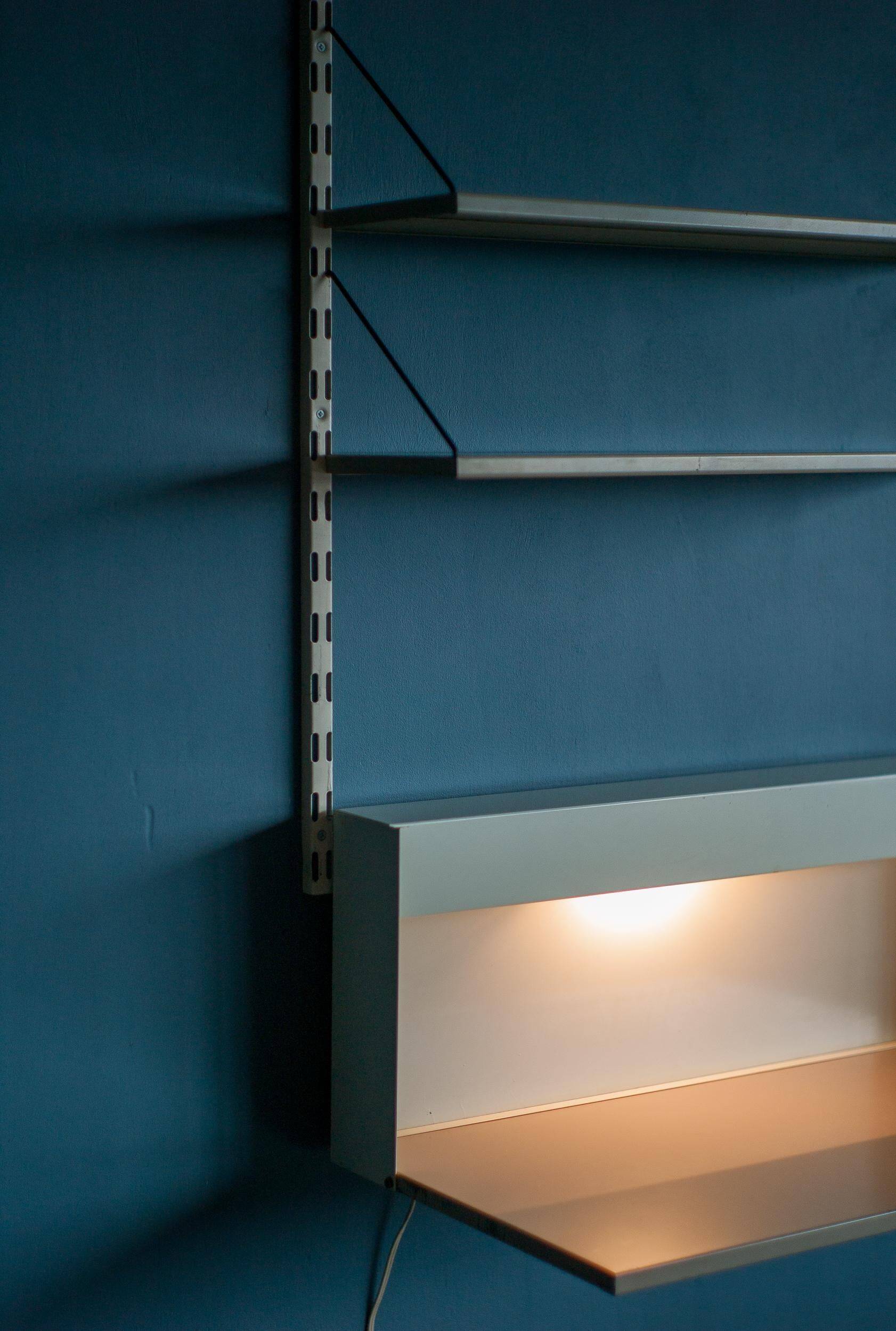 Pilastro Wall Secretary with Integrated Light - Dutch Mid-Century Modern