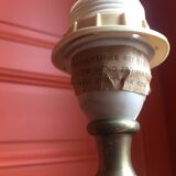 Table lamp in bakelite and gilded brass, 1980s