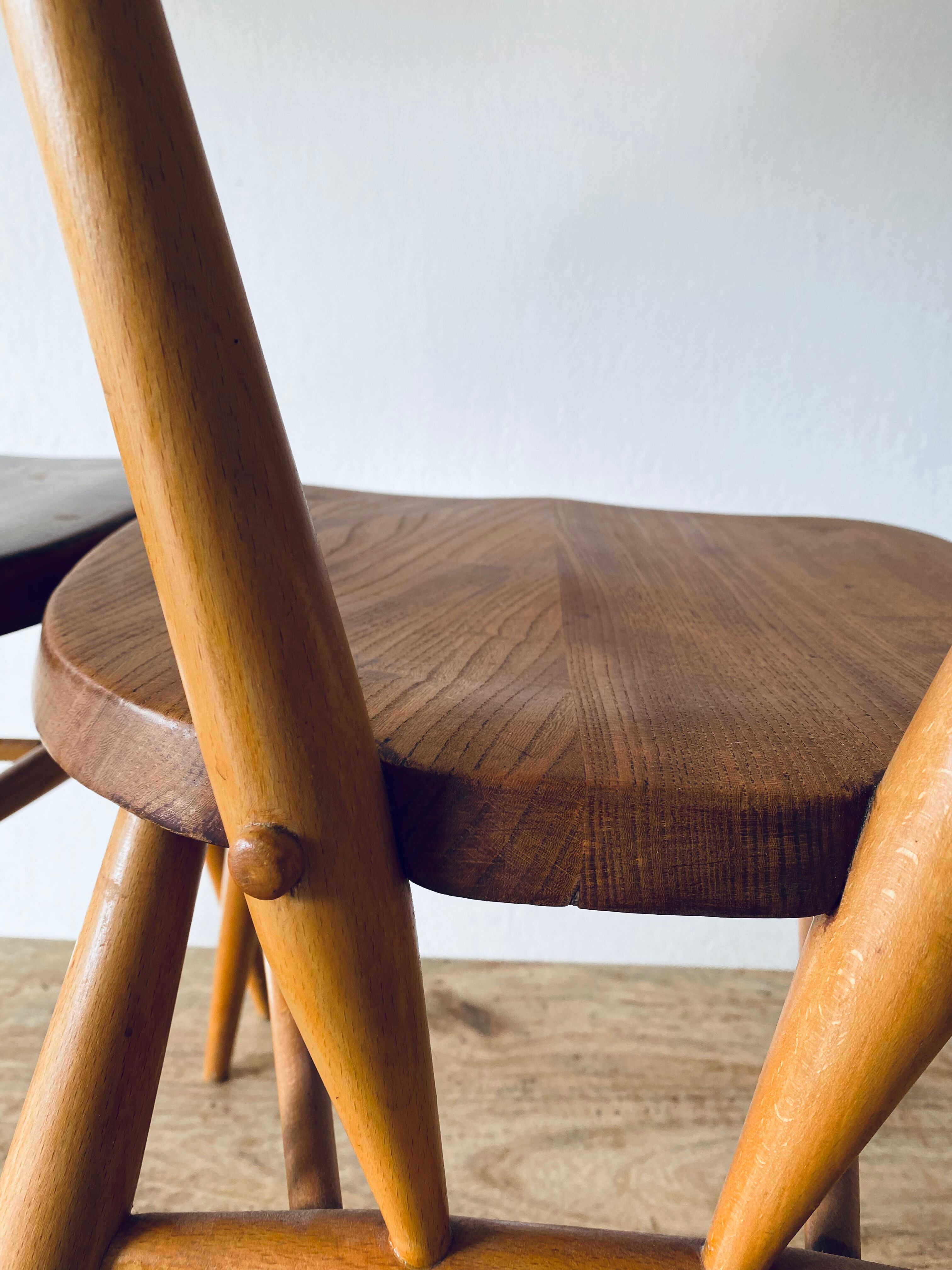 Pair of chairs "stacking chair" model from Ercol