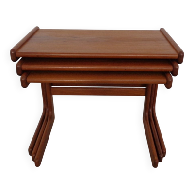 Danish Teak Nesting Tables from Salin Nyborg, 1960s, Set of 3
