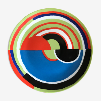 Plat de Sonia Delaunay numéroté 210/900 en porcelaine de Limoges