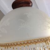 Pair of art deco style frosted glass globes