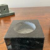 Set of 6 vintage marble and stone candlesticks