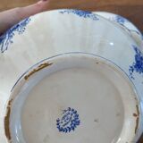 Vintage soup kitchen Sarreguemines blue flowers