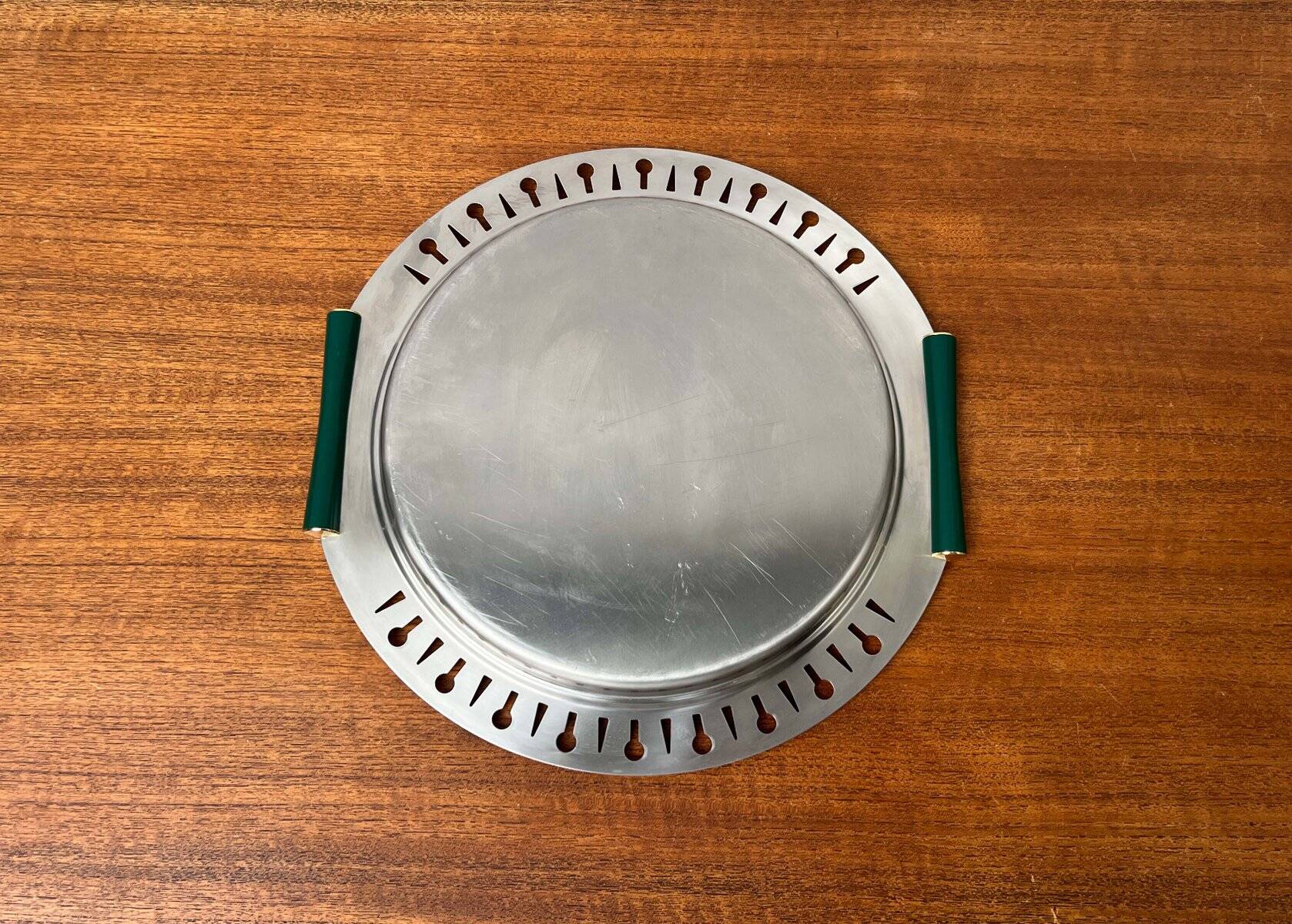 Postmodern Metal Tray from Inoxbeck, Italy, 1980s