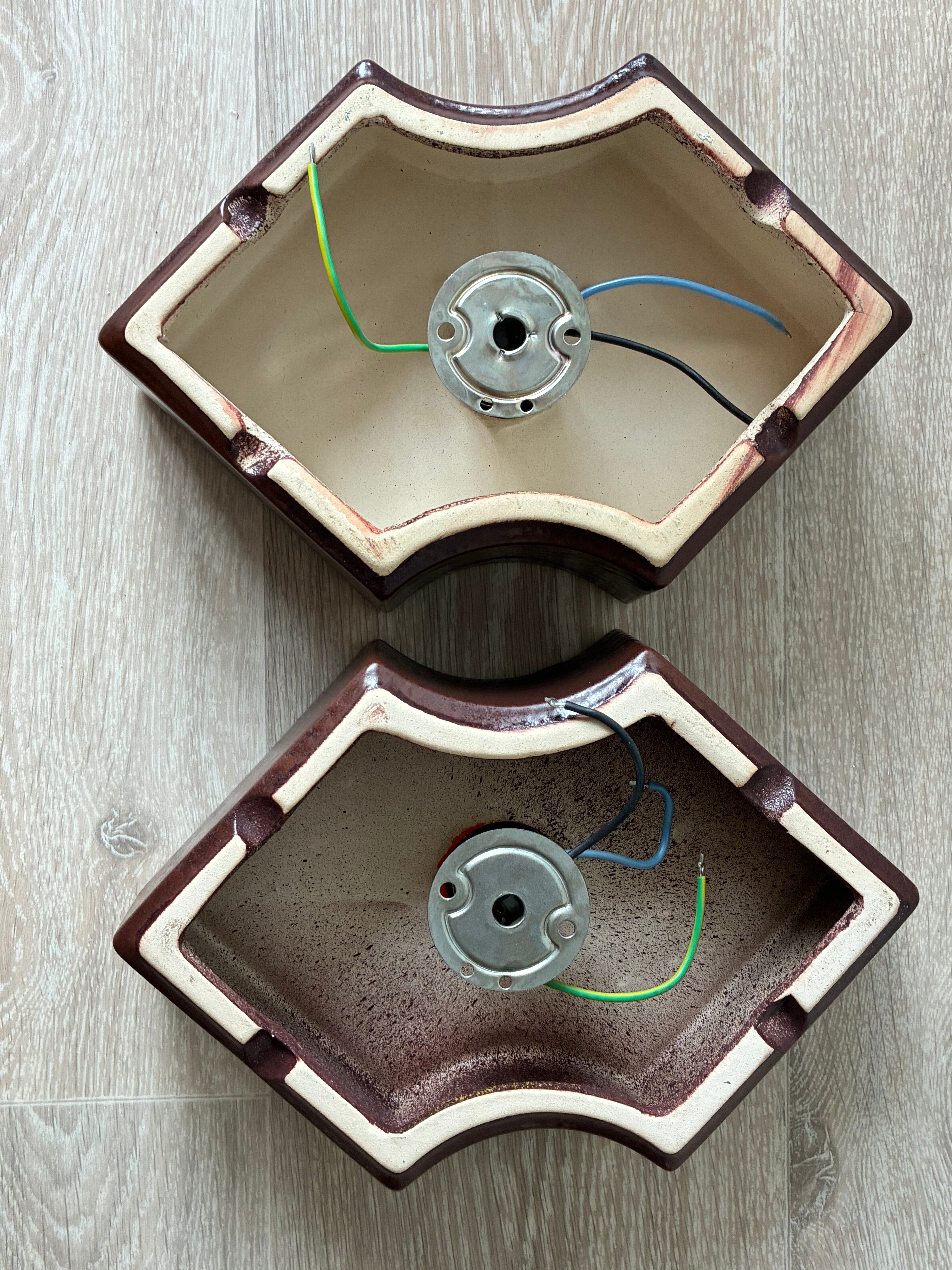 Pair of Fat Lava wall lights