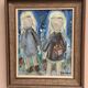 Original Swedish Oil on Canvas – “Friends” by A. Wickgren – Vintage & Framed