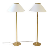 Pair of Scandinavian Brass Floor Lamps
