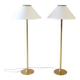Paire de lampadaires scandinaves en laiton