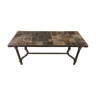 Coffee table in slate and iron 1960