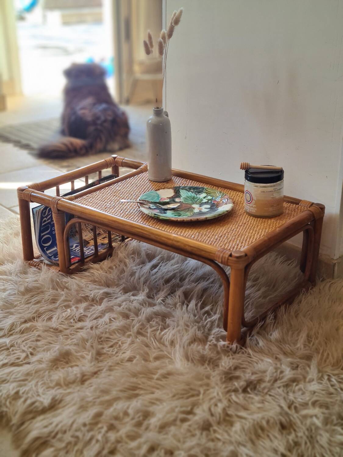 Plateau en rotin