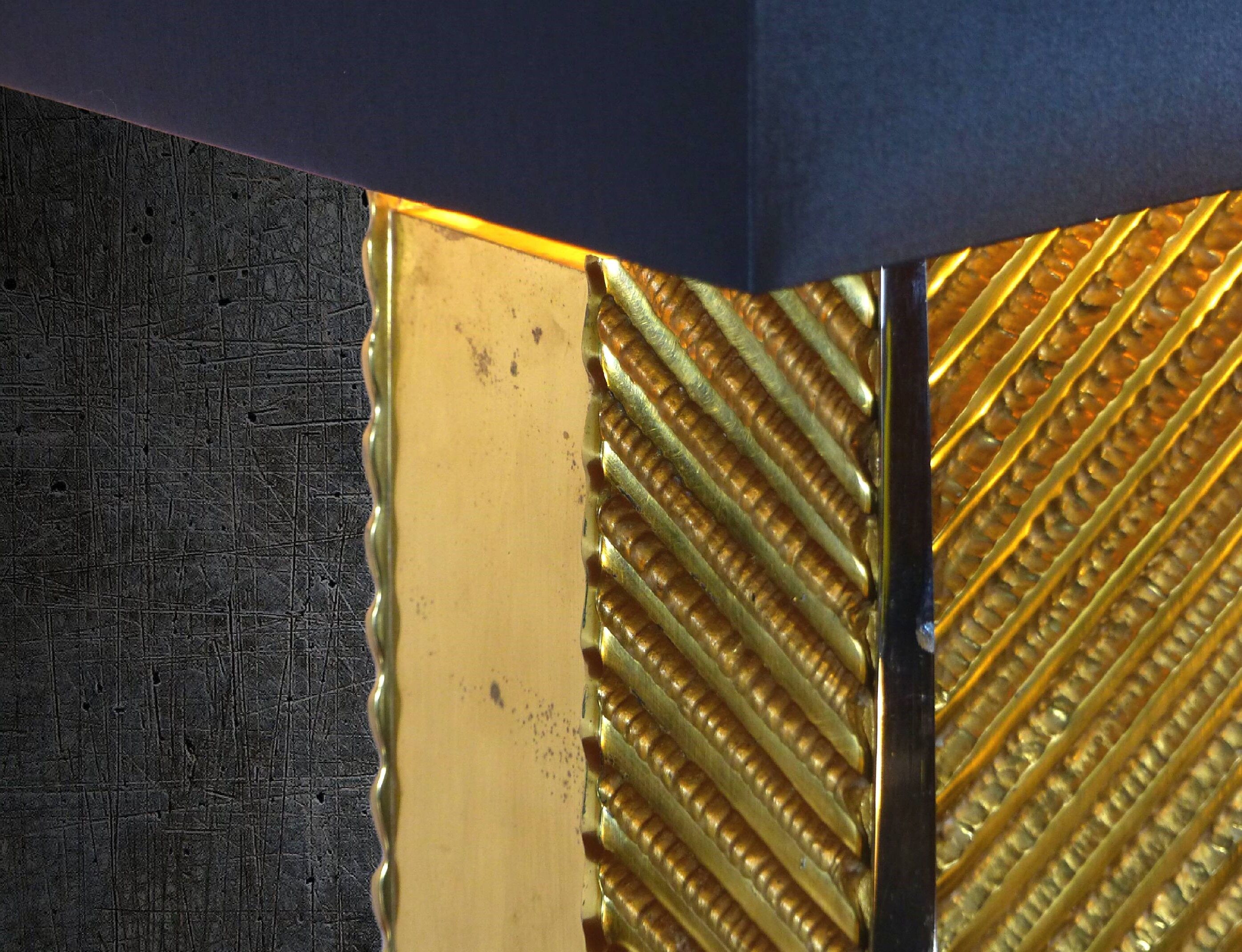 Massive brass table lamp 1970