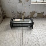 Coffee table year 80 Italian marble and glass