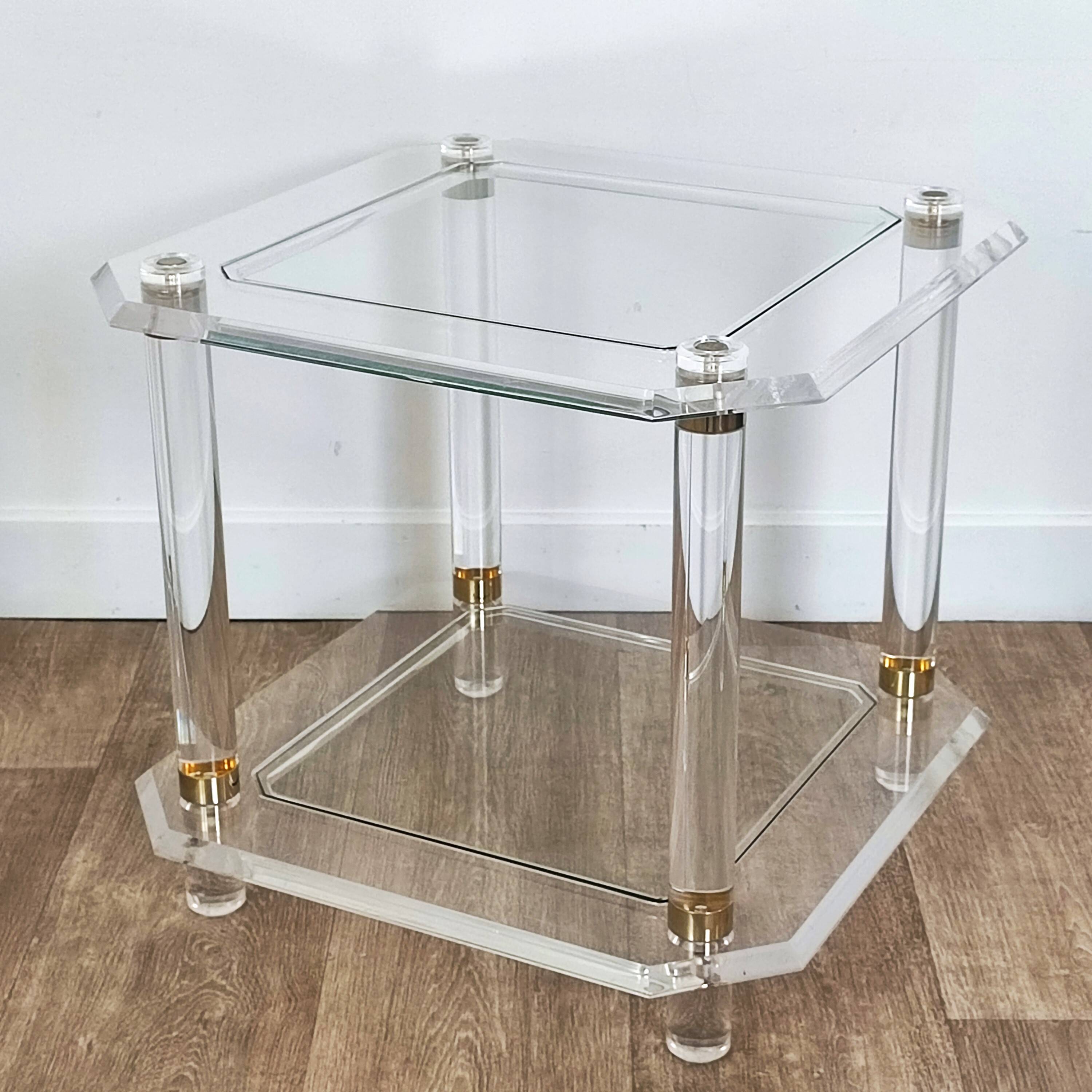 Plexiglass side tables / end tables