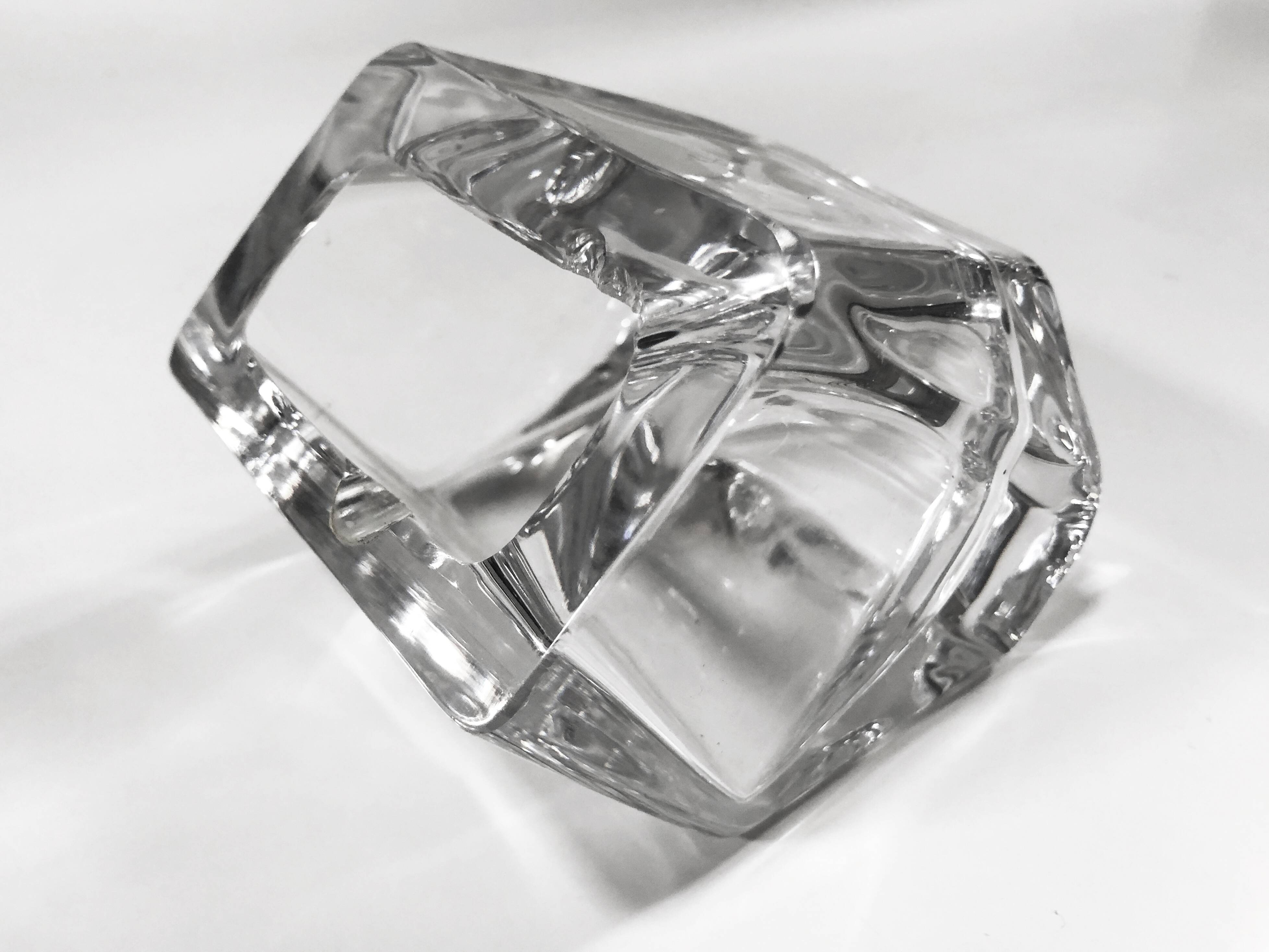 Vintage Ashtray • Pen Holder • Crystal • Daum France • 1970