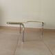 Table basse vintage tripode chrome et formica années 80