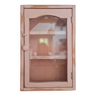 Medicine cabinet in patinated pink wood