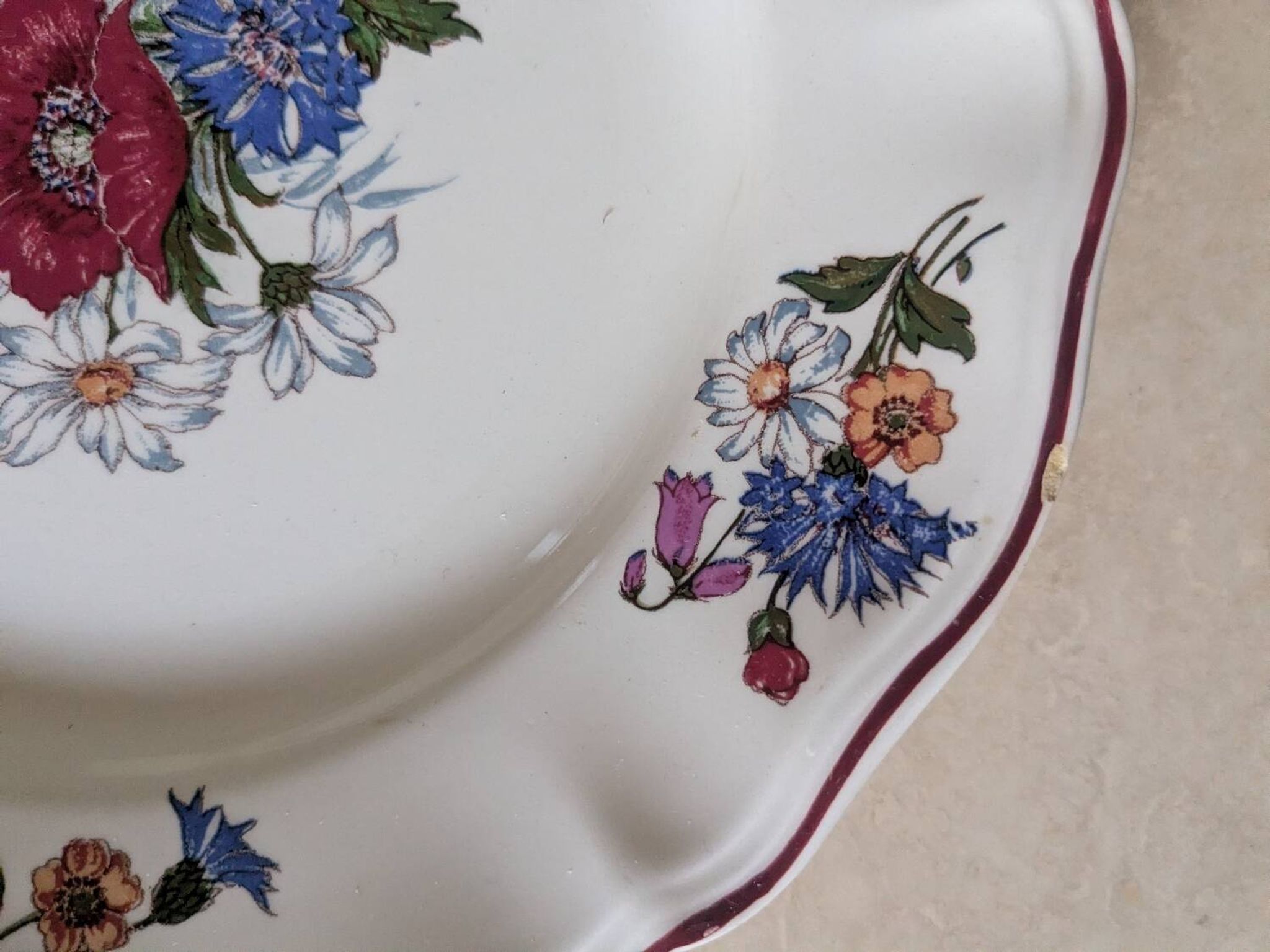 Deux assiettes plates Sarreguemines Agreste
