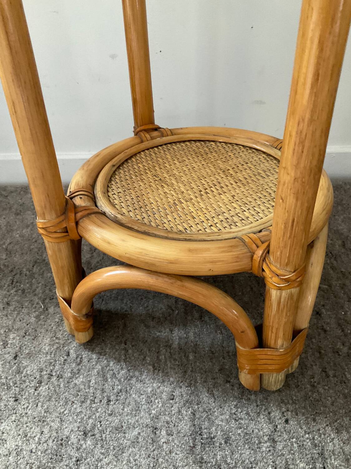 Vintage rattan seat from the 70s