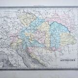 L'Autriche, carte ancienne, imprimée en 1852.
