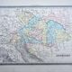 Austria, old map, printed in 1852.